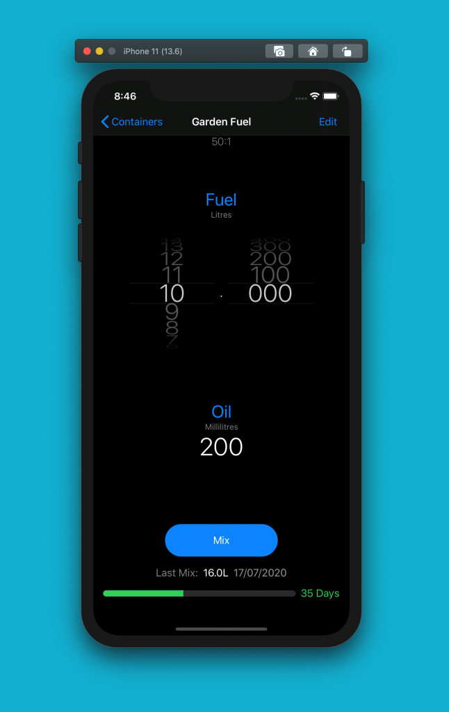 2 stroke premix calculator iOS app