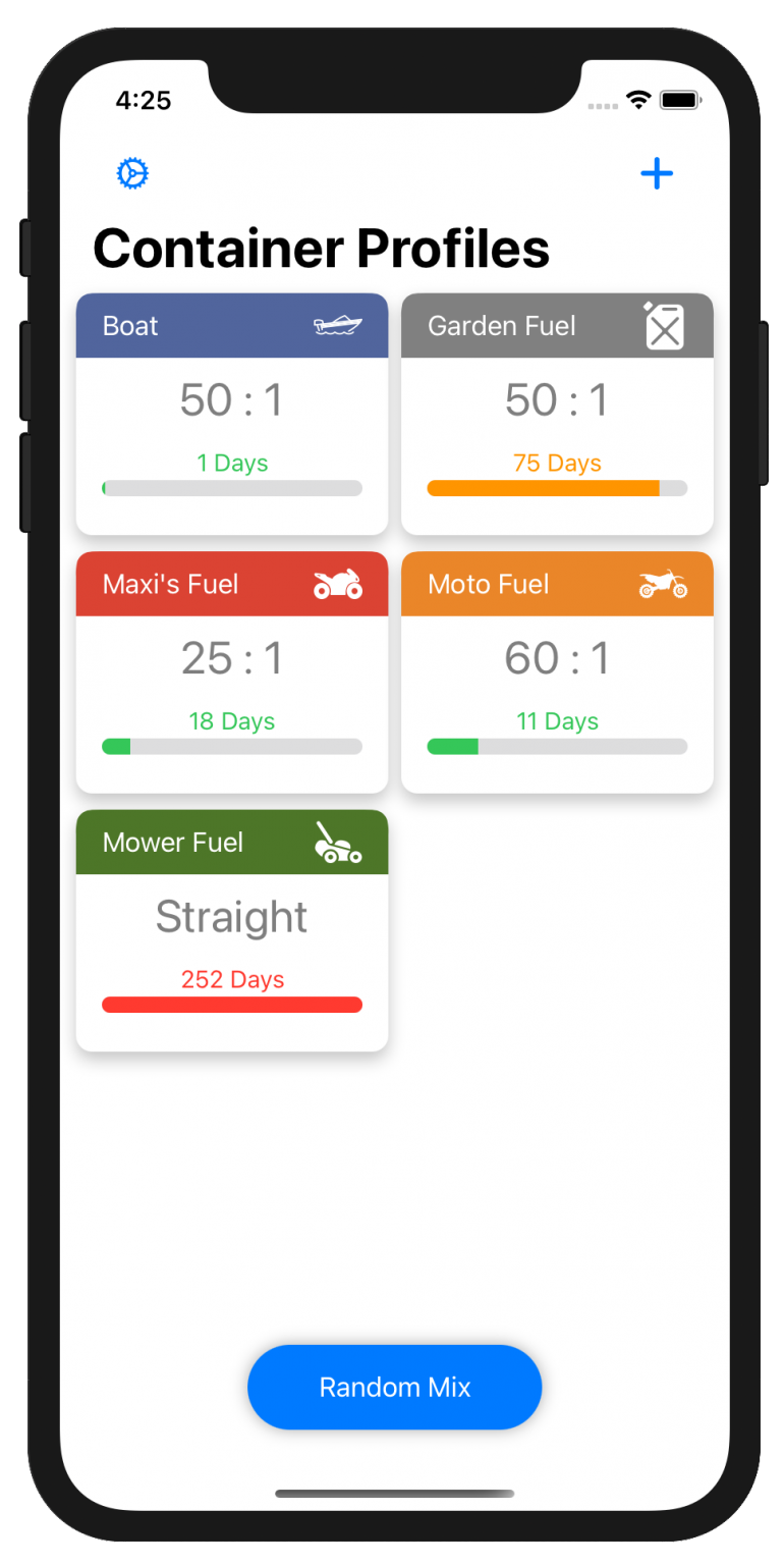 50 to 1 Fuel Mix Chart 2 Stroke Mix